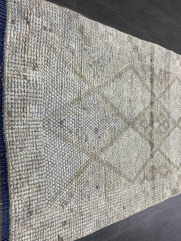 Blue Turkish Runner Rug 2' 3" x 8' 9" Hand-Knotted | No. WR68193