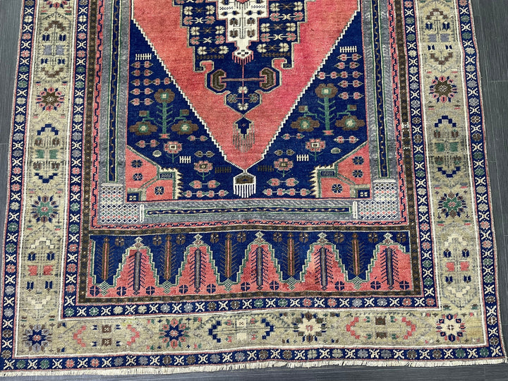 Beige Turkish Runner Rug 4' 10" x 9' Hand-Knotted view