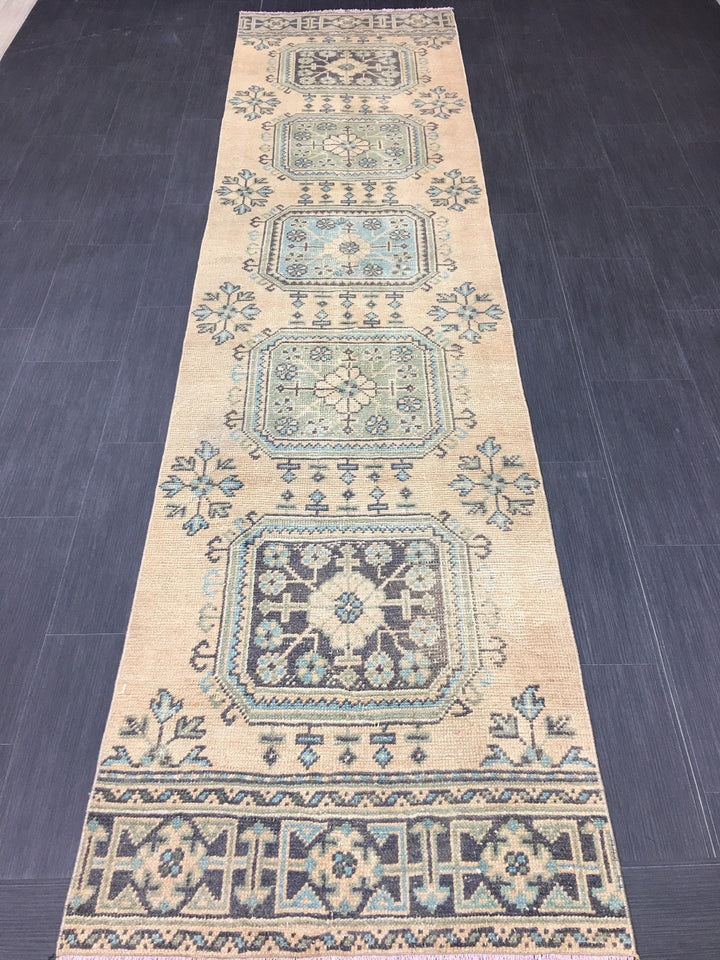 Pink Turkish Runner Rug 2' 6" x 11' 8" Hand-Knotted | No. WR71392