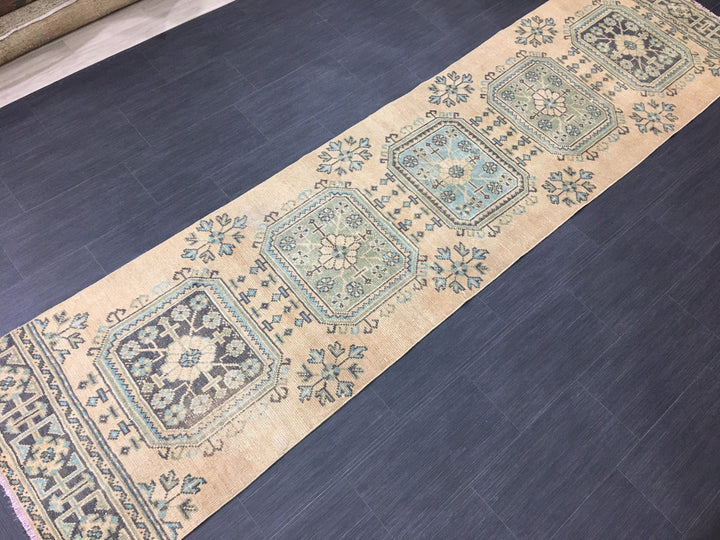 Pink Turkish Runner Rug 2' 6" x 11' 8" Hand-Knotted | No. WR71392