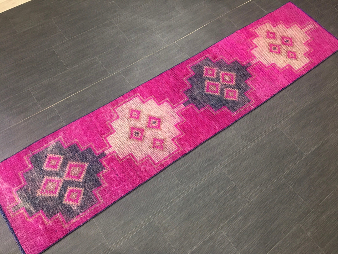 Turkish Runner Rug 1' 11" x 8' 6" Hand-Knotted