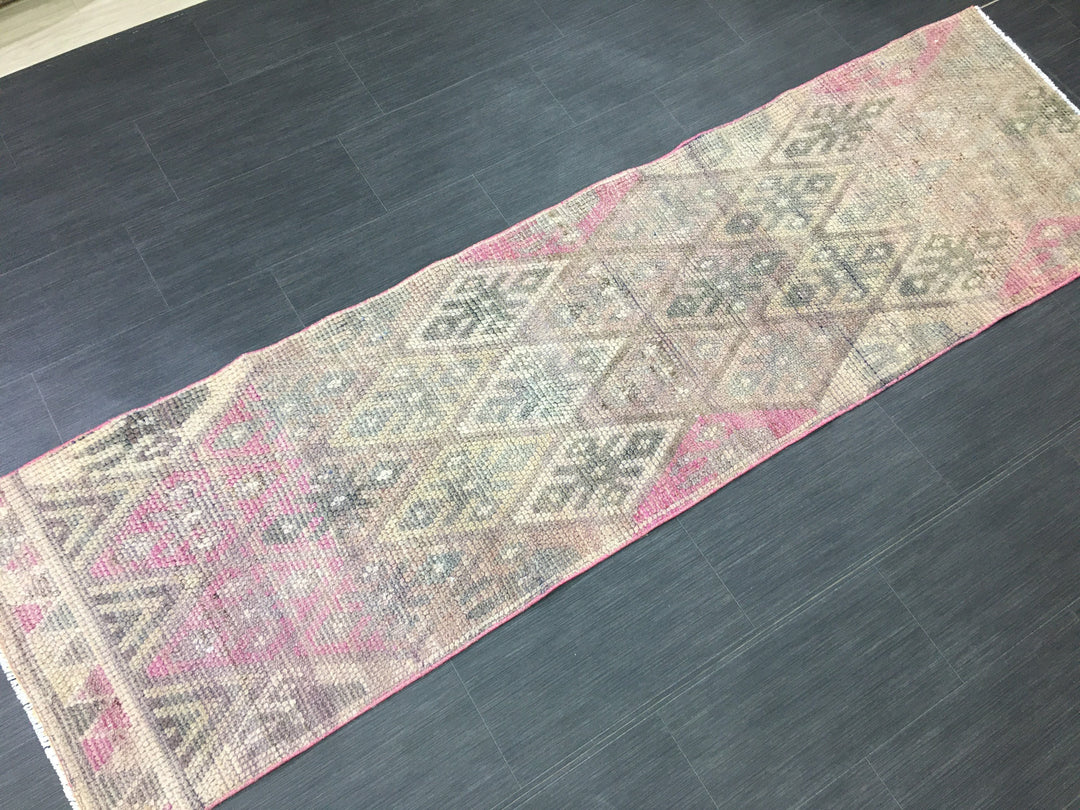 Turkish Runner Rug 2' 4" x 8' 6" Hand-Knotted