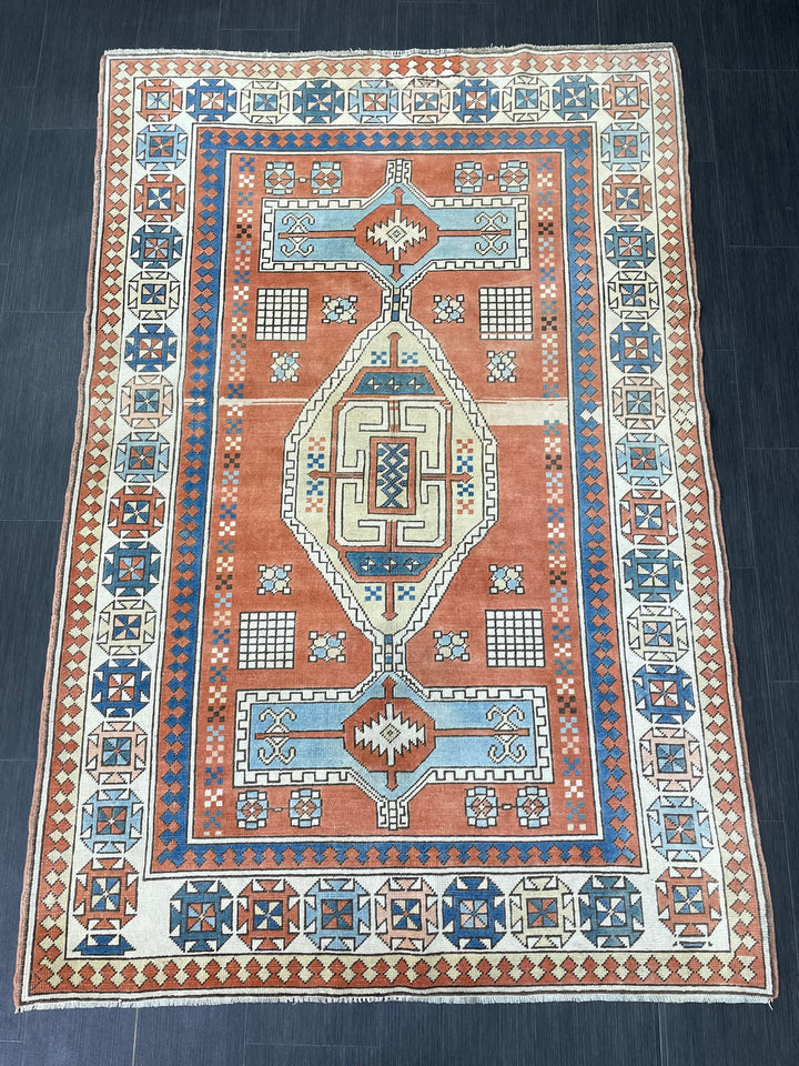 Turkish Oushak Rug 4' 8" x 7' Hand-Knotted view
