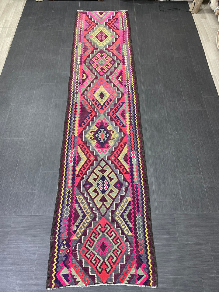 Rust Turkish Runner Rug 2' 11" x 13' Hand-Knotted view 9