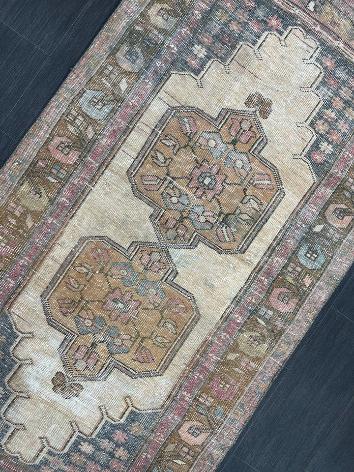 Rust Turkish Runner Rug 3' x 5' 10" Hand-Knotted reverse