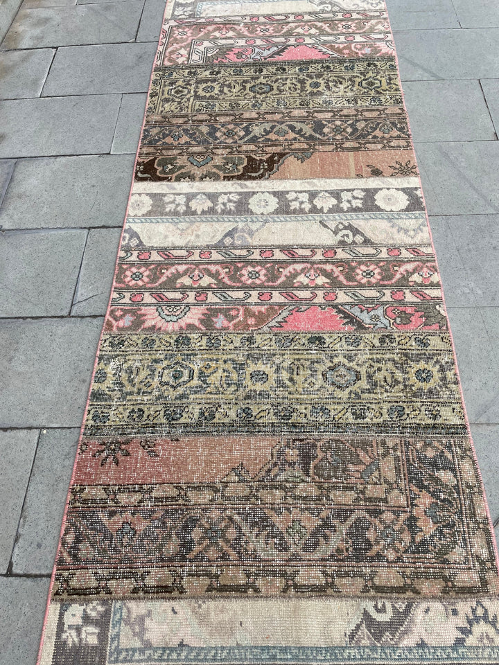 Beige Turkish Runner Rug 2' 9" x 30' 2" Hand-Knotted border
