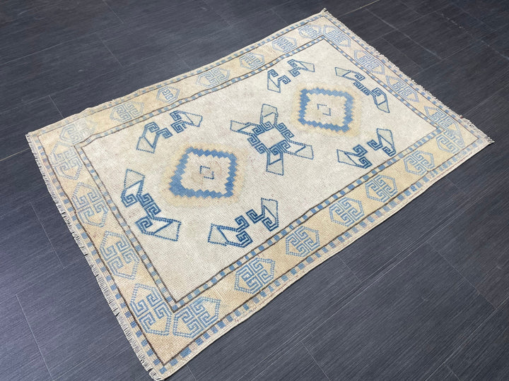 Blue Turkish Runner Rug 2' 11" x 4' 4" Hand-Knotted | No. WR25078