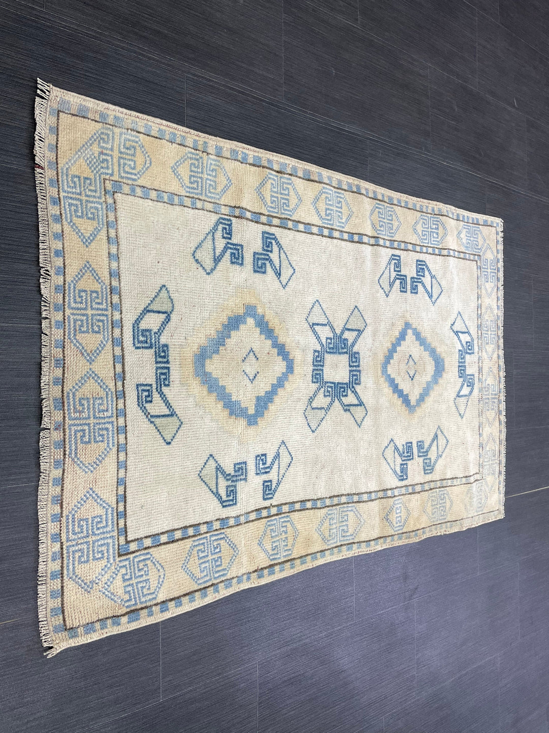 Blue Turkish Runner Rug 2' 11" x 4' 4" Hand-Knotted | No. WR25078