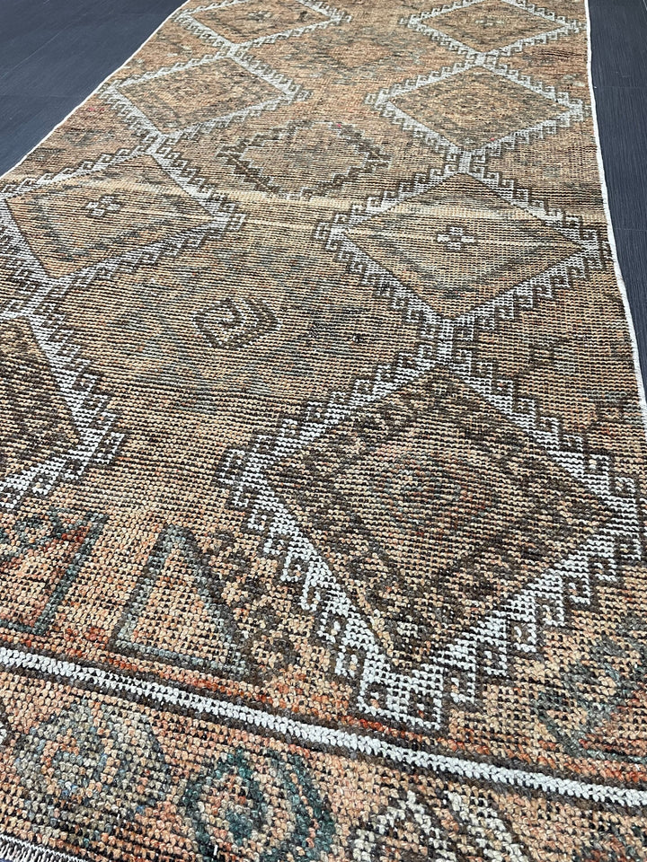 Turkish Runner Rug 3' 4" x 10' 3" Hand-Knotted view