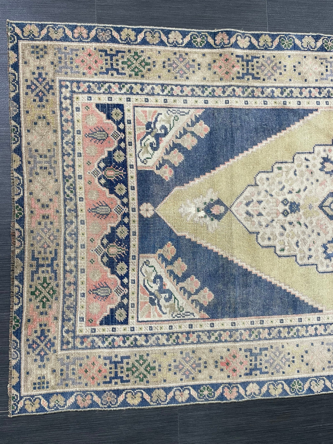 Beige Turkish Runner Rug 3' 5" x 6' 11" Hand-Knotted view