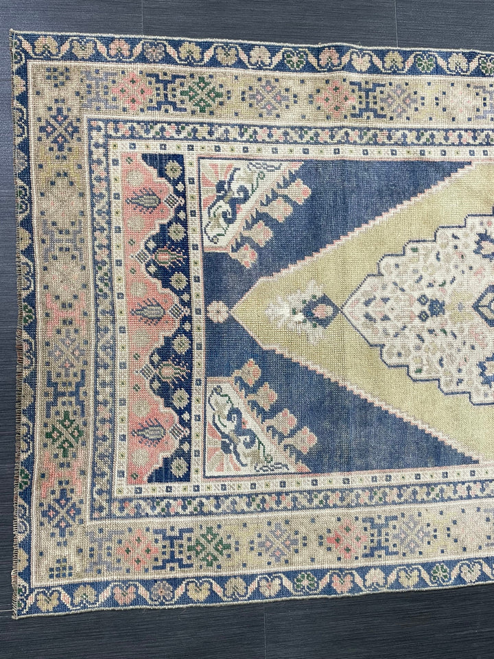 Beige Turkish Runner Rug 3' 5" x 6' 11" Hand-Knotted view