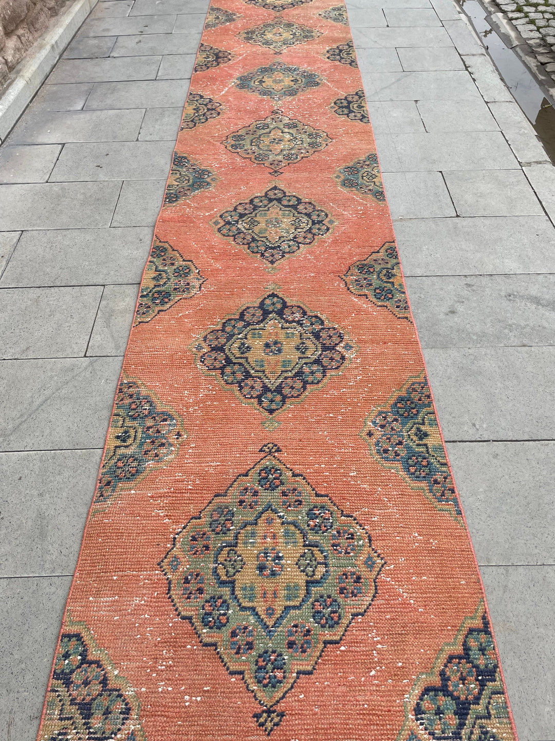 Beige Turkish Runner Rug 2' 8" x 20' 10" Hand-Knotted view
