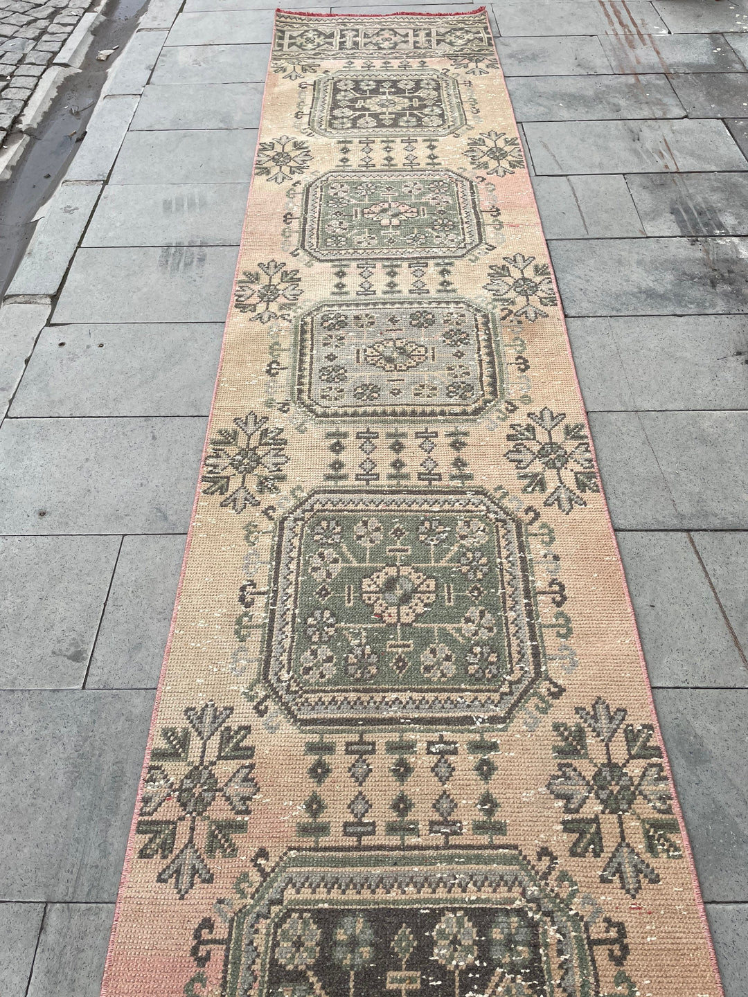 Beige Turkish Runner Rug 2' 6" x 26' 9" Hand-Knotted view 9