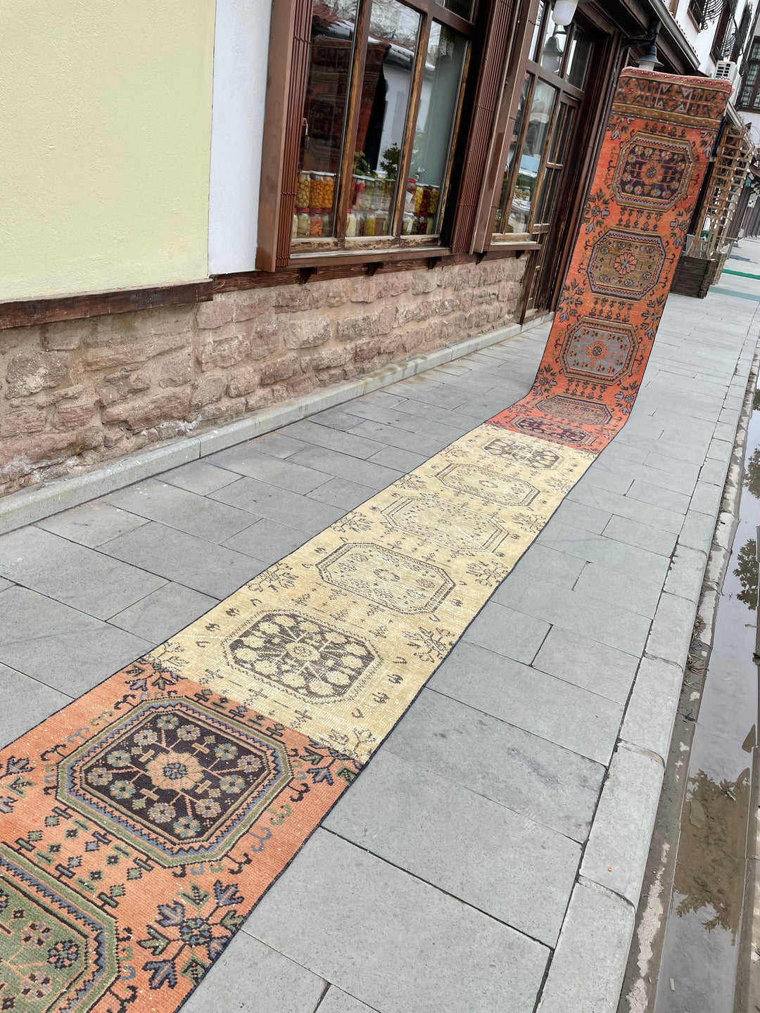 Beige Turkish Runner Rug 2' 4" x 31' 2" Hand-Knotted | No. WR79648