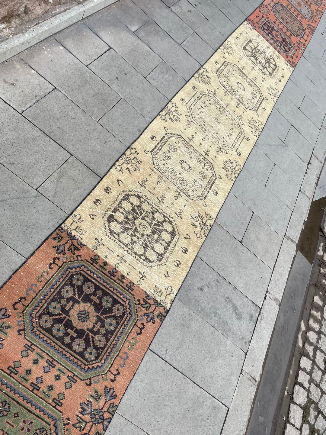 Beige Turkish Runner Rug 2' 4" x 31' 2" Hand-Knotted | No. WR79648