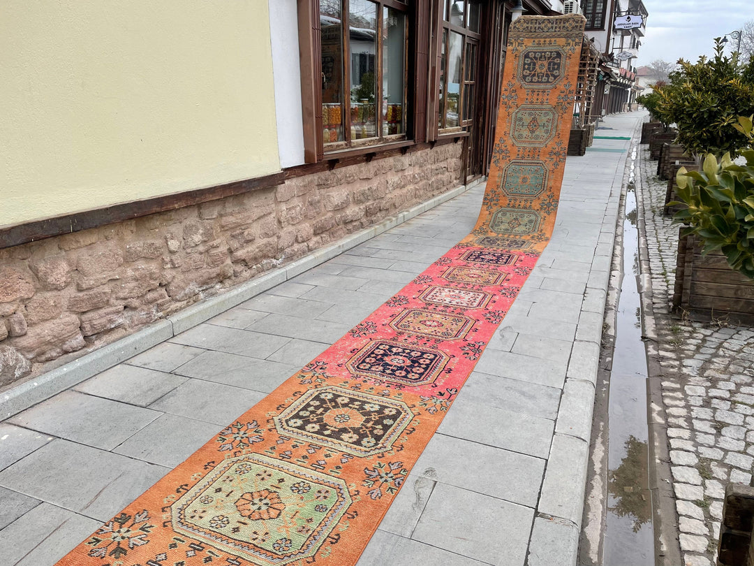 Beige Turkish Runner Rug 2' 7" x 30' 7" Hand-Knotted