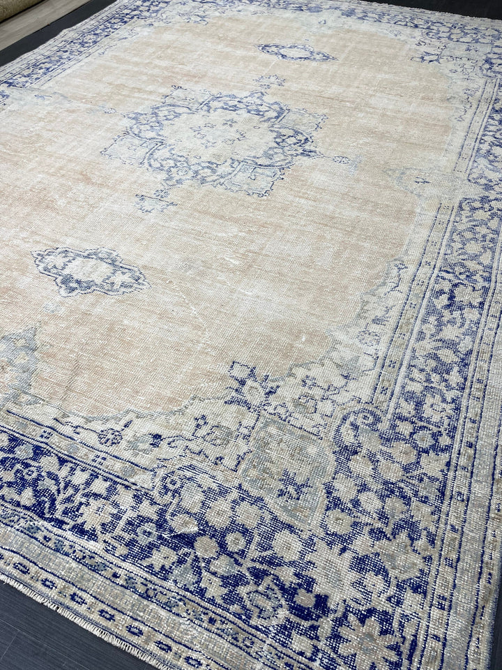 Beige Turkish Runner Rug 8' x 10' 10" Hand-Knotted view 9