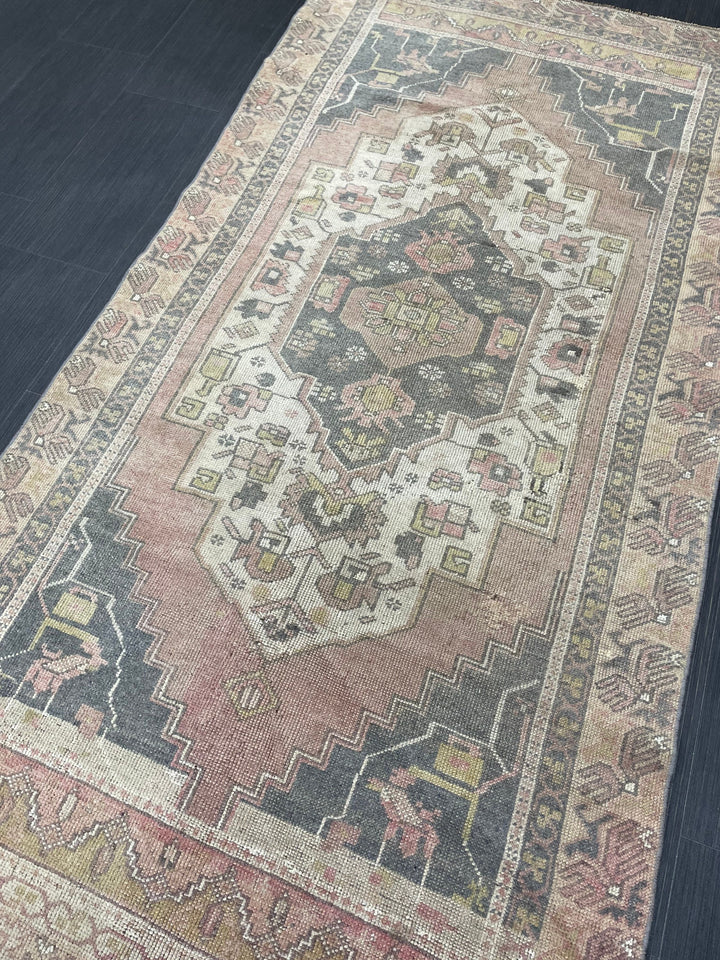 Beige Turkish Oushak Rug 3' 8" x 7' 4" Hand-Knotted view