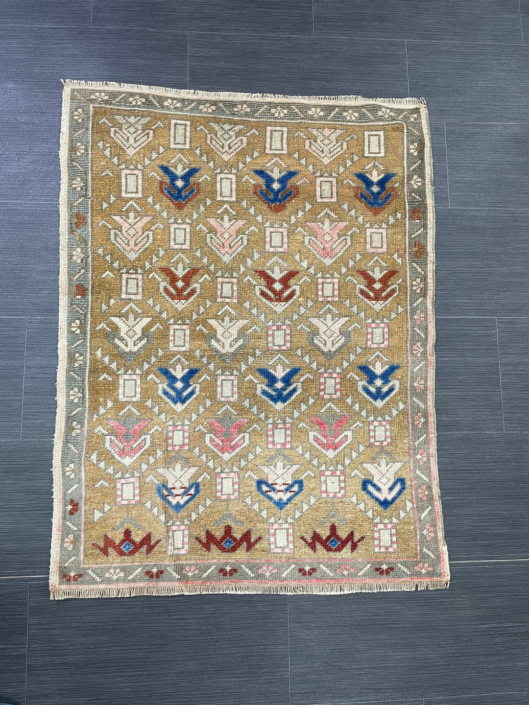 Rust Turkish Runner Rug 2' 7" x 3' 5" Hand-Knotted view