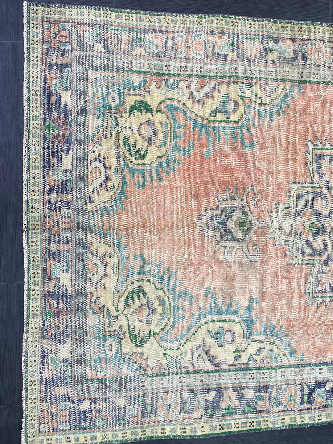 Tan Turkish Oushak Rug 5' 11" x 10' Hand-Knotted border