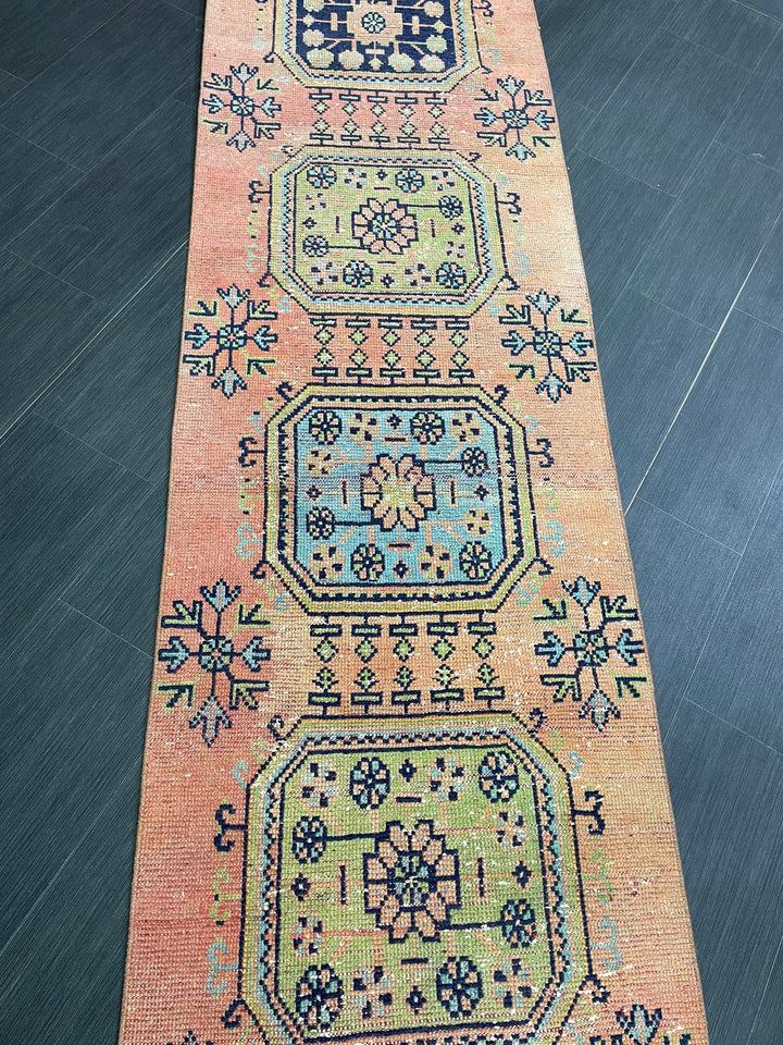 Beige Turkish Runner Rug 2' 6" x 21' 5" Hand-Knotted view 9
