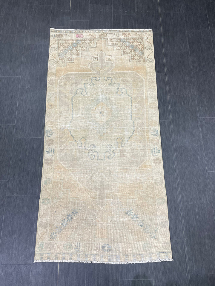 Rust Turkish Runner Rug 3' 5" x 7' 1" Hand-Knotted field
