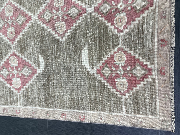 Beige Turkish Oushak Rug 4' 9" x 10' 8" Hand-Knotted view