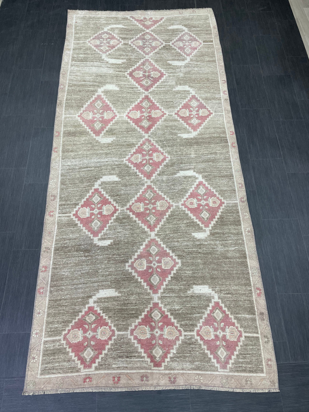 Beige Turkish Oushak Rug 4' 9" x 10' 8" Hand-Knotted view 9