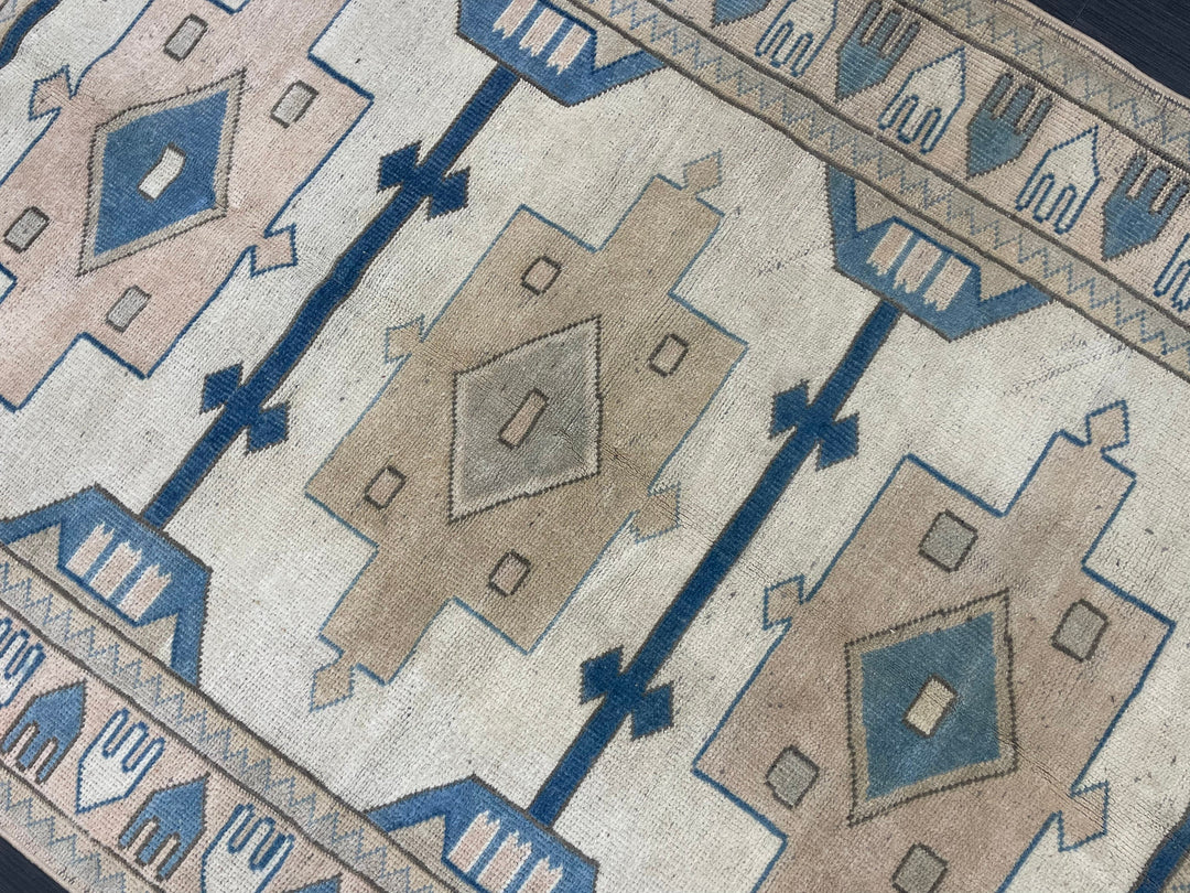 Blue Turkish Oushak Rug 4' 8" x 6' 3" Hand-Knotted | No. WR15623