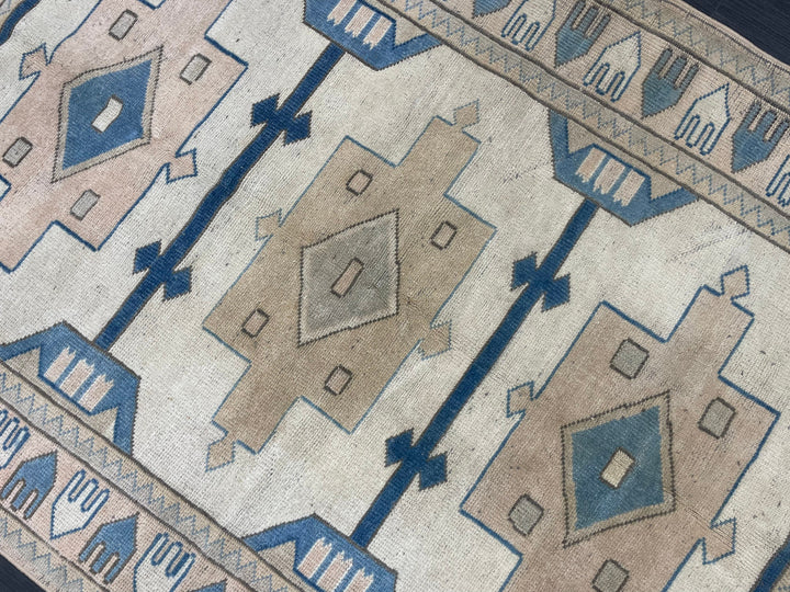 Blue Turkish Oushak Rug 4' 8" x 6' 3" Hand-Knotted | No. WR15623