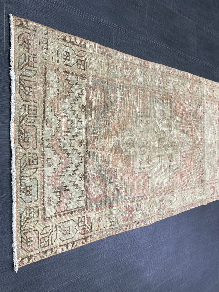 Beige Turkish Runner Rug 3' x 5' 4" Hand-Knotted view 9