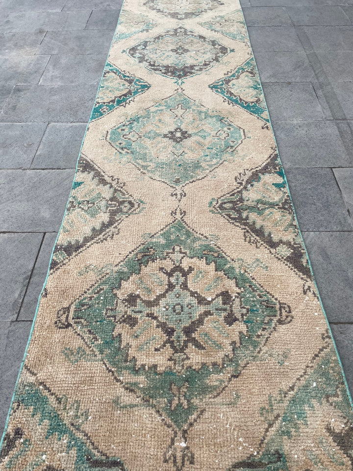 Beige Turkish Runner Rug 2' 6" x 20' 3" Hand-Knotted view 9