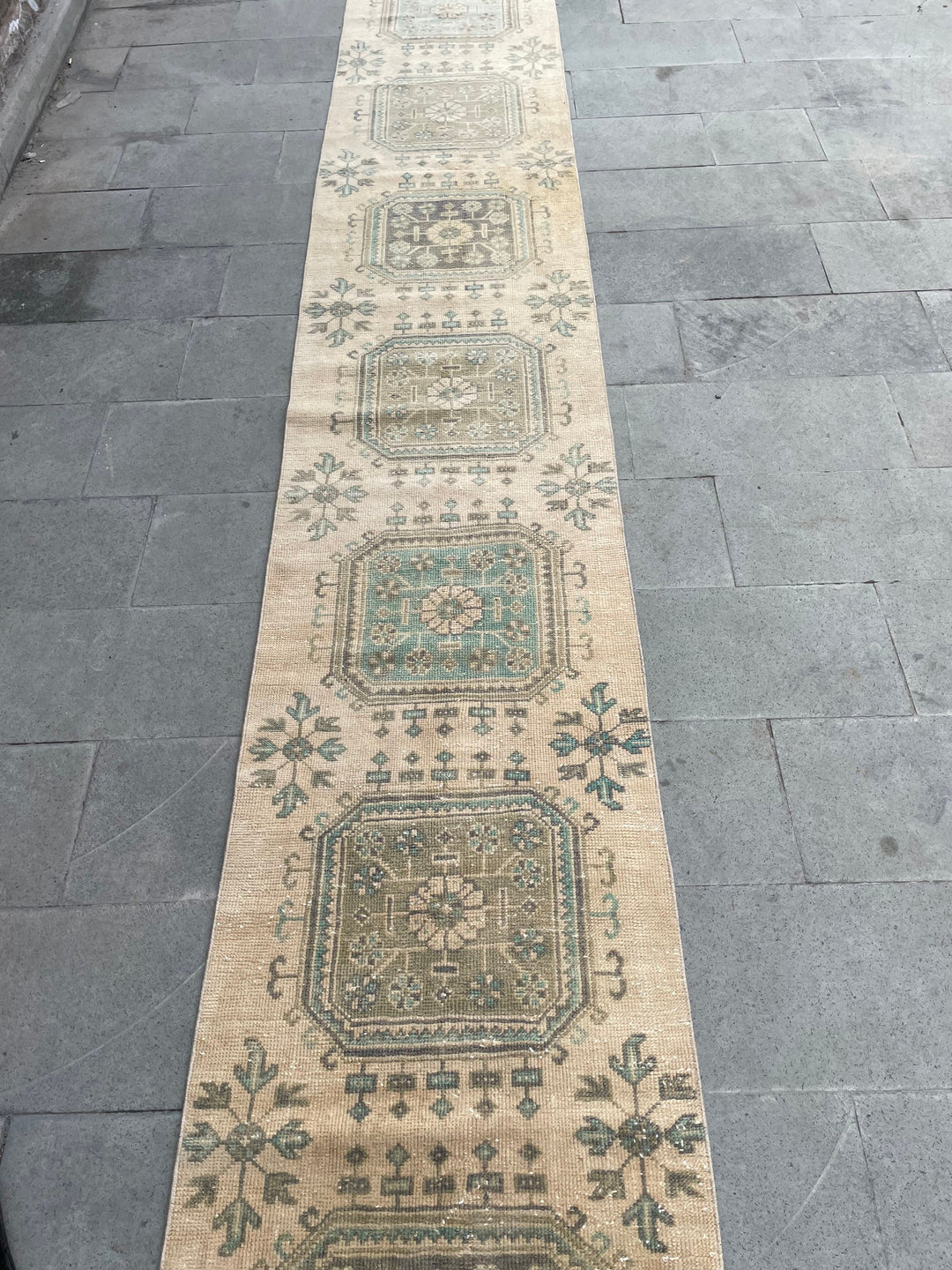 Beige Turkish Runner Rug 2' 5" x 20' 2" Hand-Knotted view