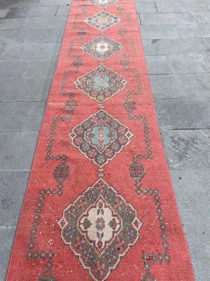 Red Turkish Runner Rug 2' 7" x 20' 1" Hand-Knotted view 9