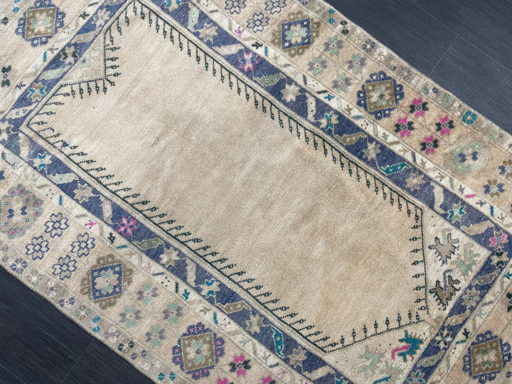 Beige Turkish Runner Rug 3' 6" x 6' 1" Hand-Knotted view
