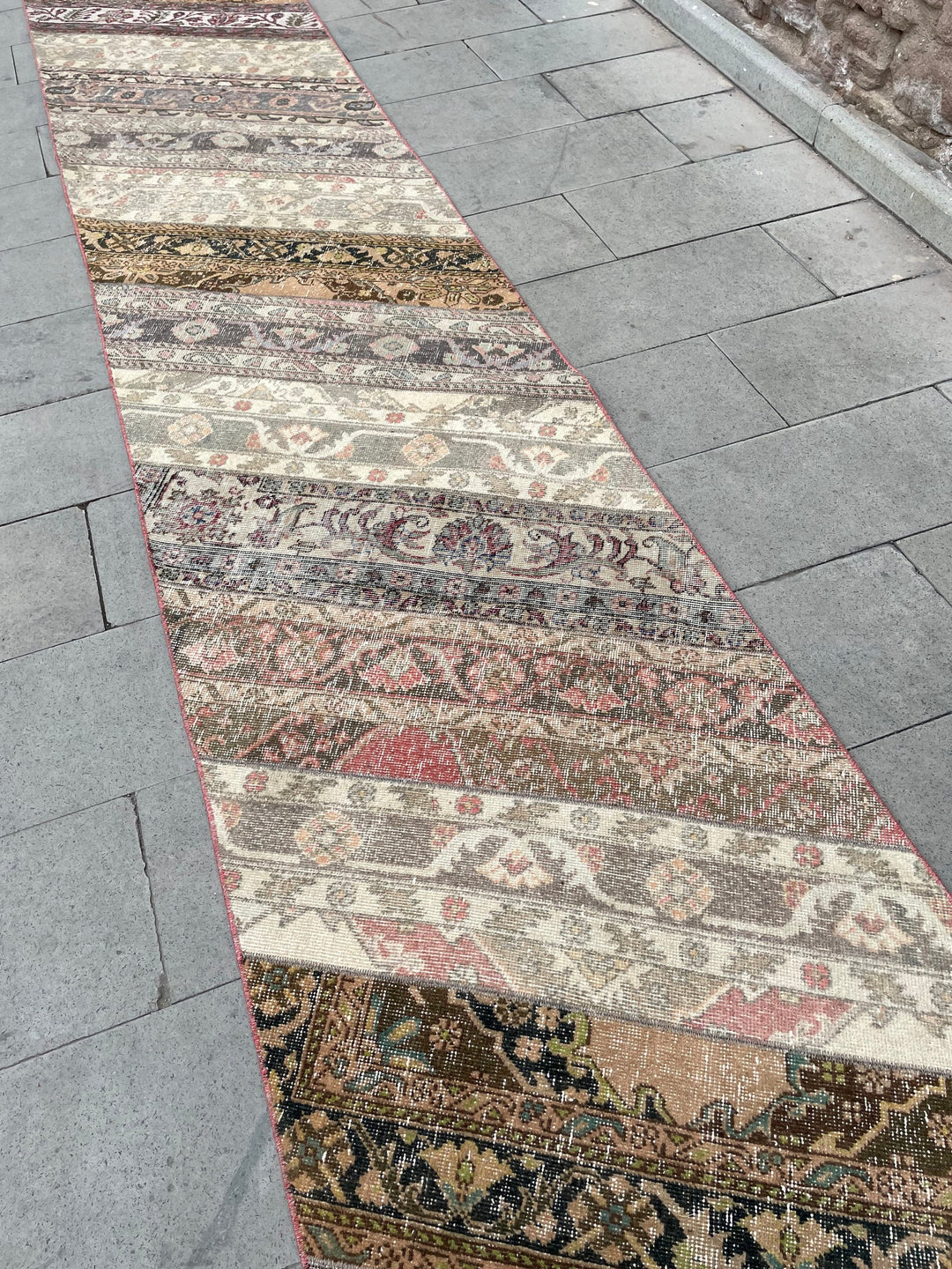 Beige Turkish Runner Rug 2' 9" x 22' 1" Hand-Knotted view 9