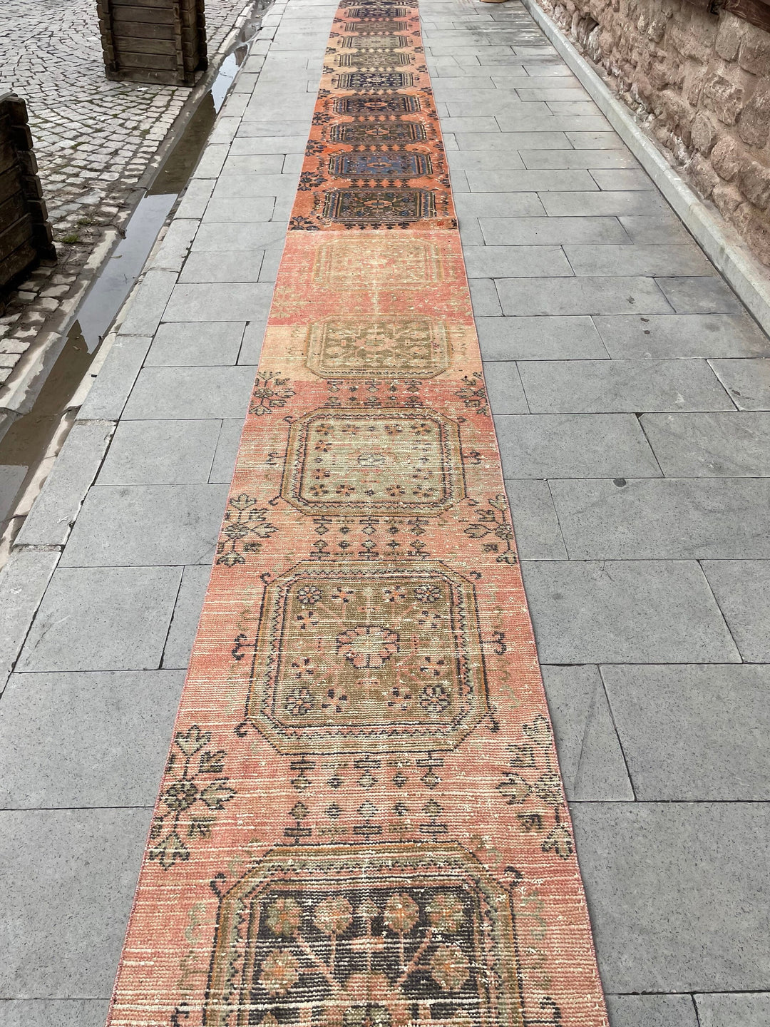 Beige Turkish Runner Rug 2' 4" x 29' 4" Hand-Knotted view 9