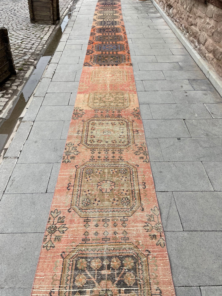 Beige Turkish Runner Rug 2' 4" x 29' 4" Hand-Knotted view 9
