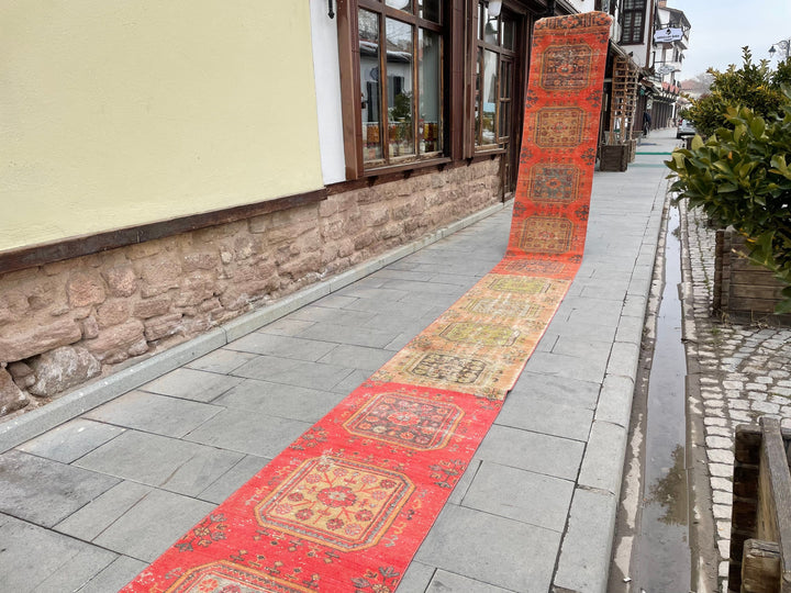 Beige Turkish Runner Rug 2' 3" x 28' 5" Hand-Knotted