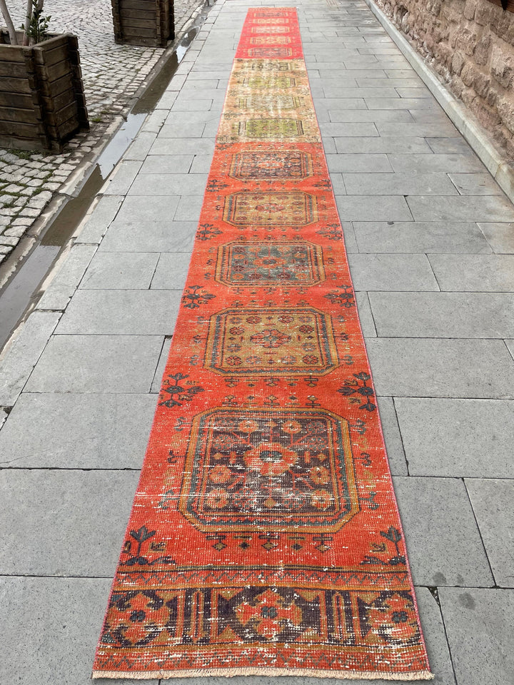 Beige Turkish Runner Rug 2' 3" x 28' 5" Hand-Knotted view 9