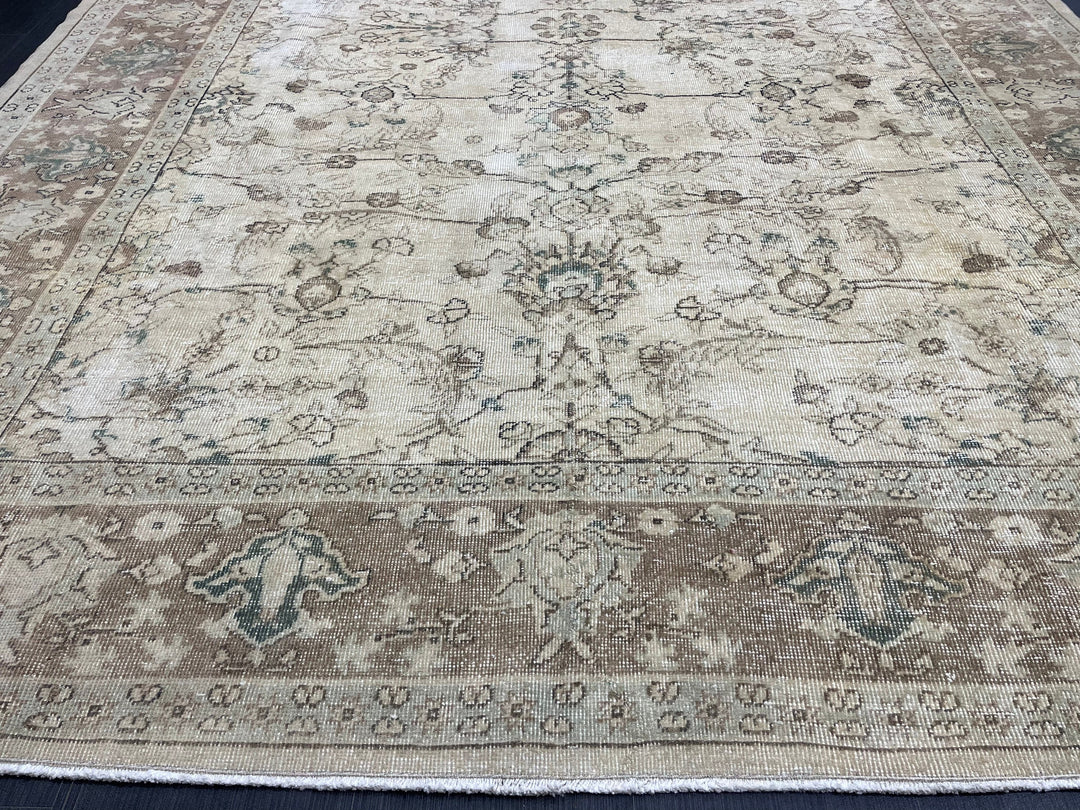Blue Turkish Vintage Rug 7' 6" x 10' 10" Hand-Knotted | No. WR79484