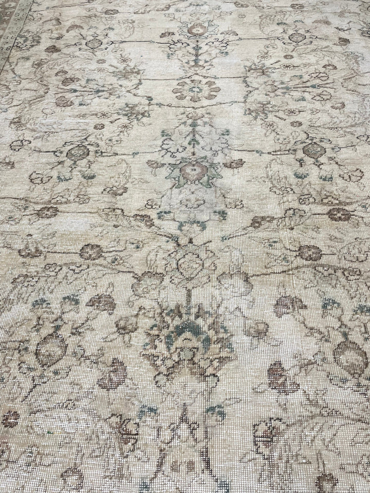 Blue Turkish Vintage Rug 7' 6" x 10' 10" Hand-Knotted | No. WR79484