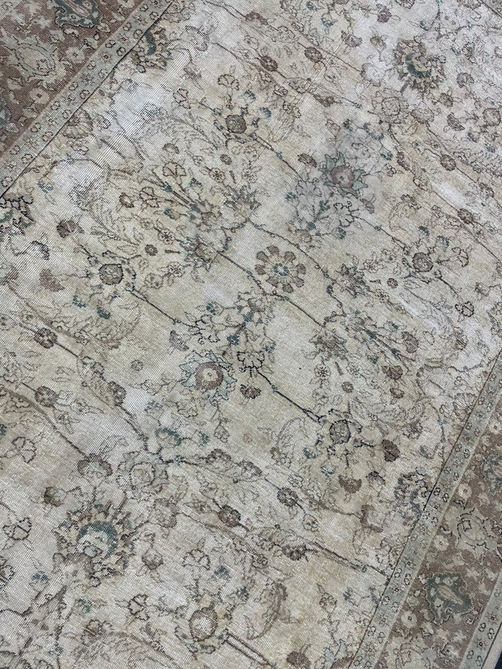 Blue Turkish Vintage Rug 7' 6" x 10' 10" Hand-Knotted | No. WR79484