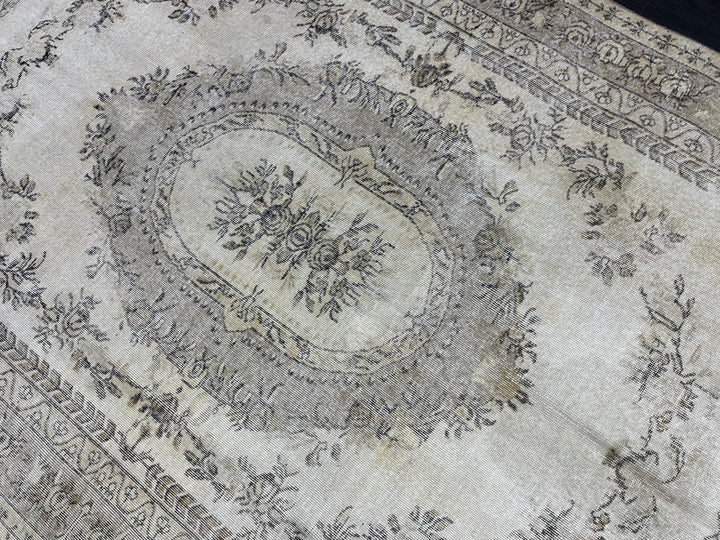 Blue Turkish Vintage Rug 6' 9" x 10' Hand-Knotted | No. WR37681