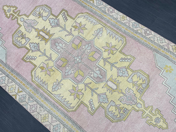 Beige Turkish Oushak Rug 4' 2" x 9' Hand-Knotted view 9