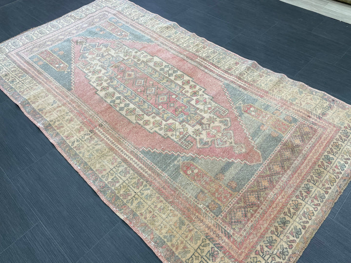 Beige Turkish Oushak Rug 3' 10" x 7' Hand-Knotted view