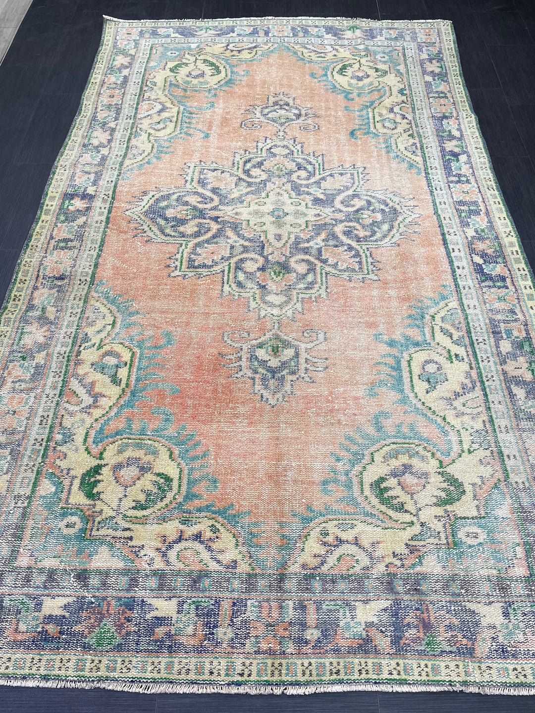 Tan Turkish Oushak Rug 5' 11" x 10' Hand-Knotted view