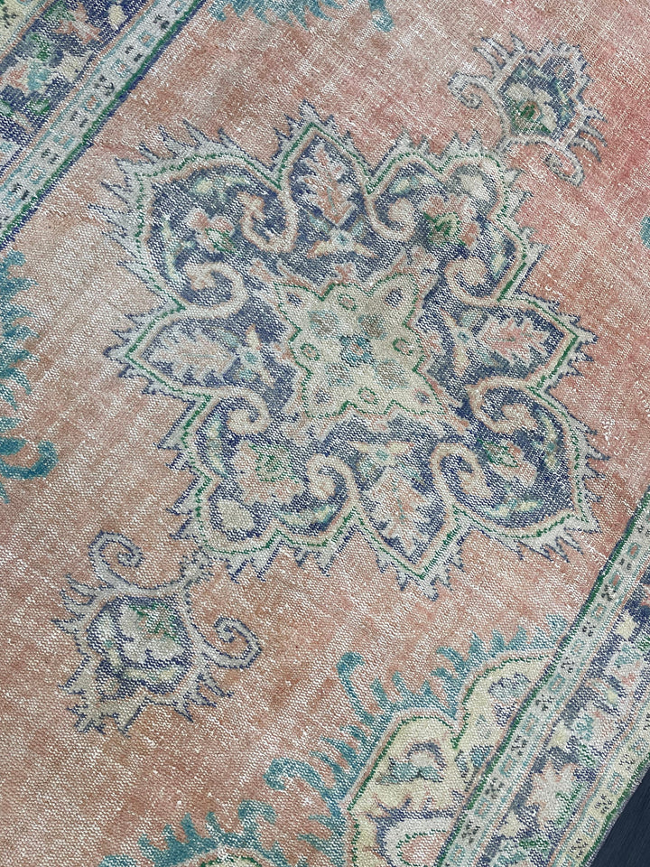 Tan Turkish Oushak Rug 5' 11" x 10' Hand-Knotted view 9