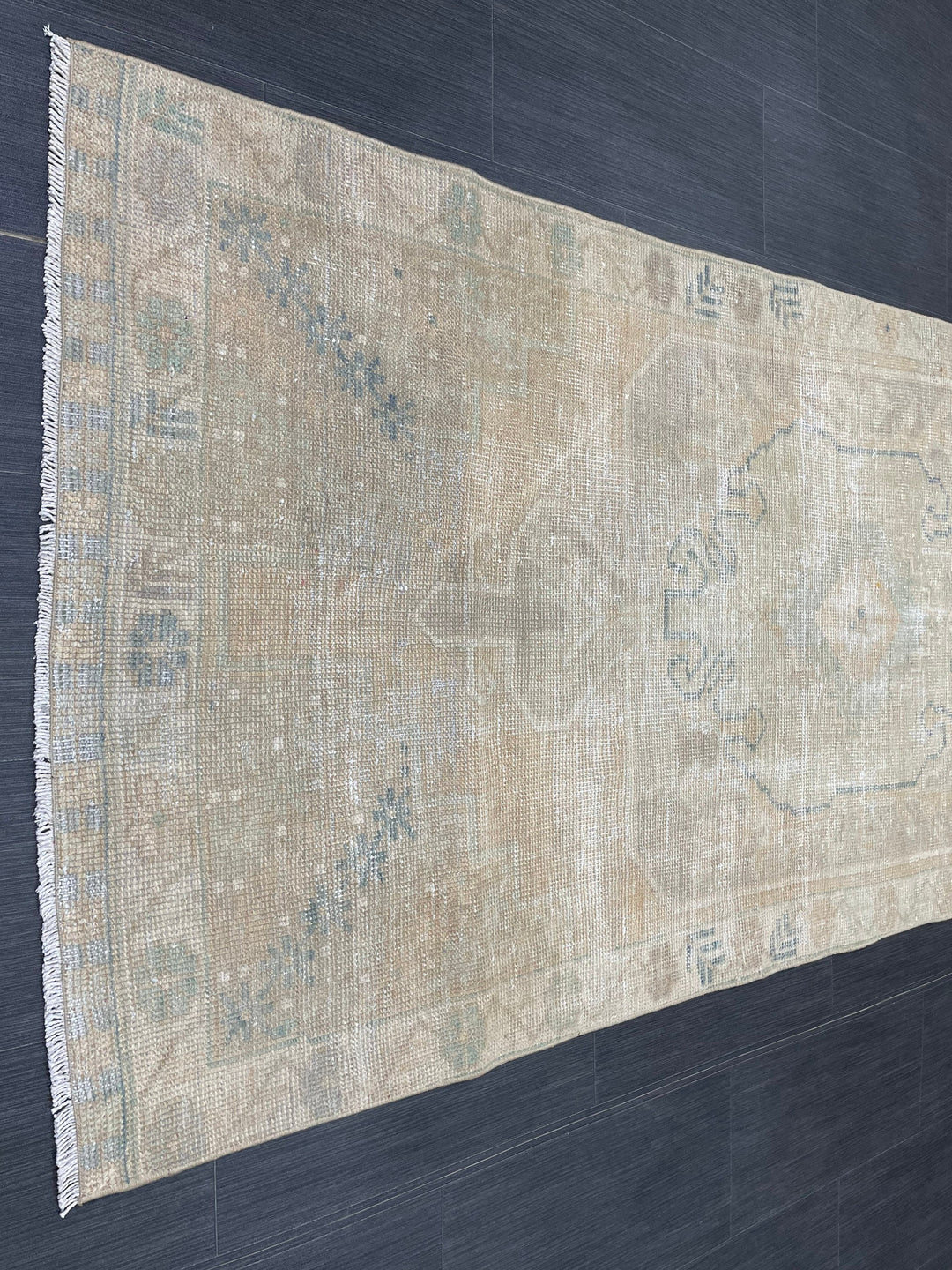 Rust Turkish Runner Rug 3' 5" x 7' 1" Hand-Knotted reverse