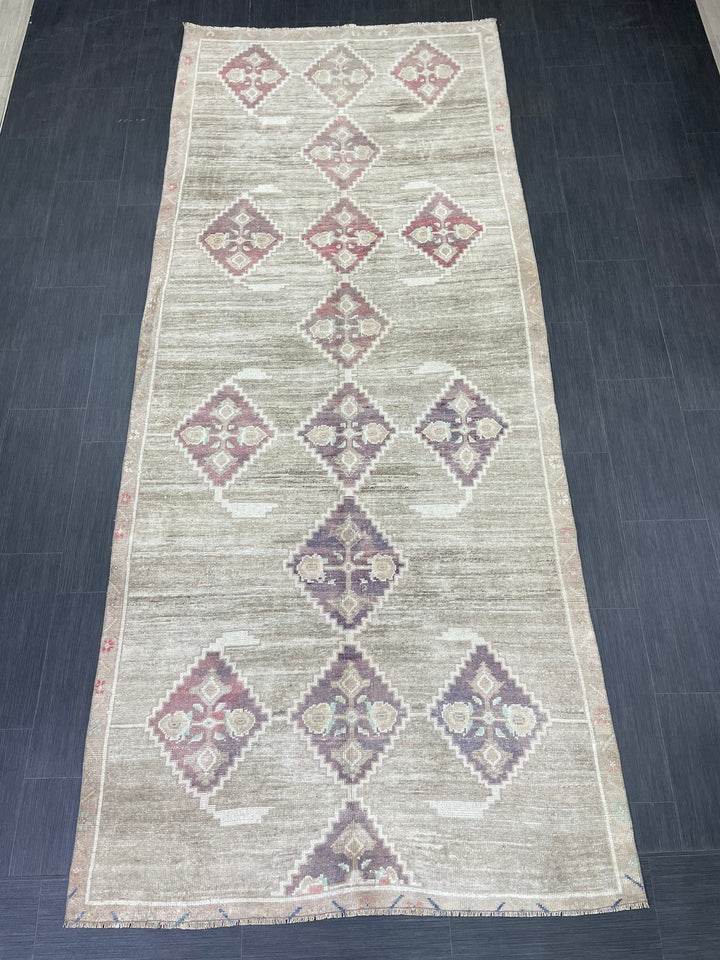 Beige Turkish Oushak Rug 4' 5" x 10' 10" Hand-Knotted view